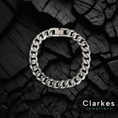 Men's Italian Cuban Link Bracelet 10mm - 21cm - 316 Stainless Steel