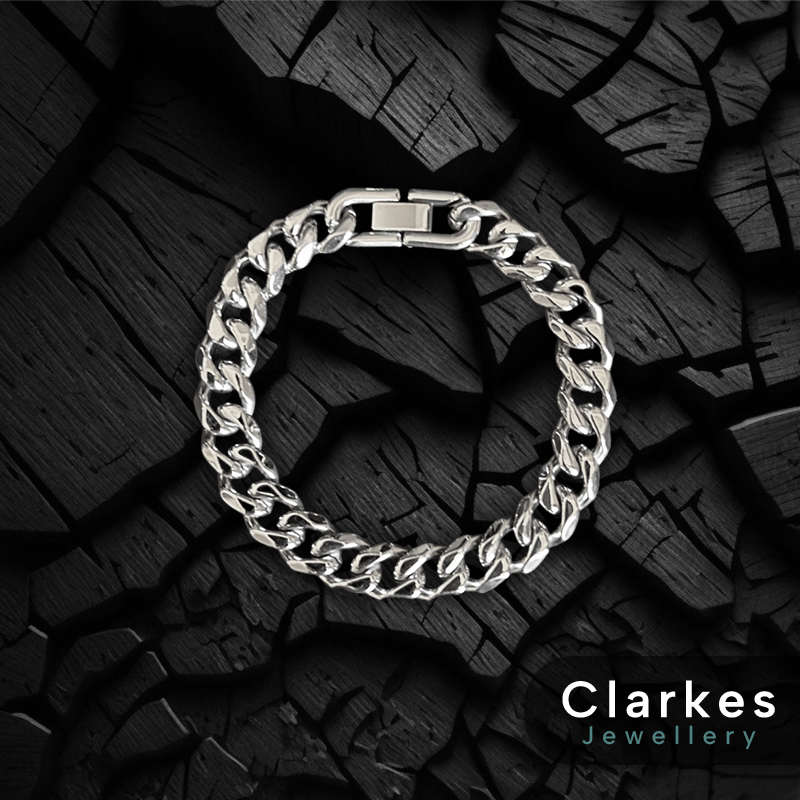 Men's Italian Cuban Link Bracelet 10mm - 21cm - 316 Stainless Steel