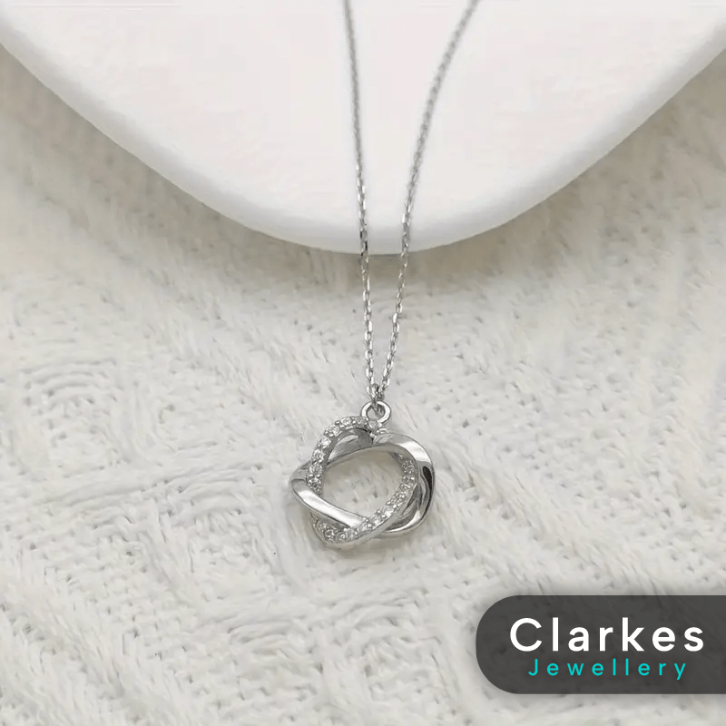 Simplistic Ladies Silver Pendant Necklace 40+7cm - Image 2