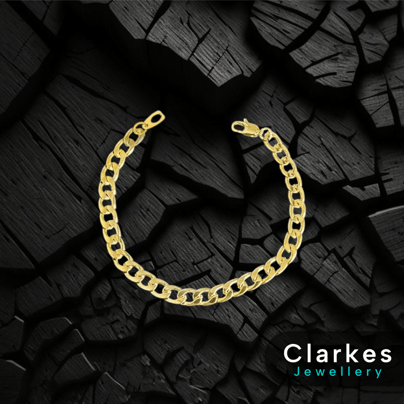 18ct Gold Italian Curb Cuban Chain 24” + Bracelet 9" 6mm - Image 2