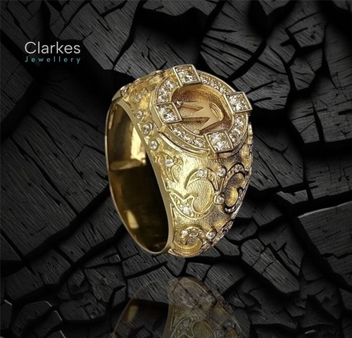 18k Gold Filled Mens Luxury CZ Ring - Image 2
