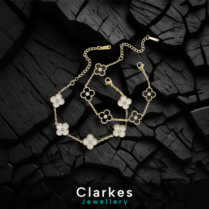 18ct Gold Plated Four Leaf Clover Bracelet