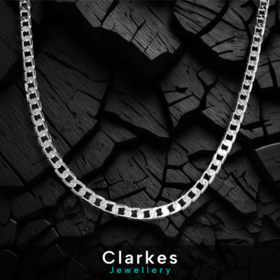 925 Silver Plated Solid Italian Curb Cuban Necklace Chain 22" 10mm