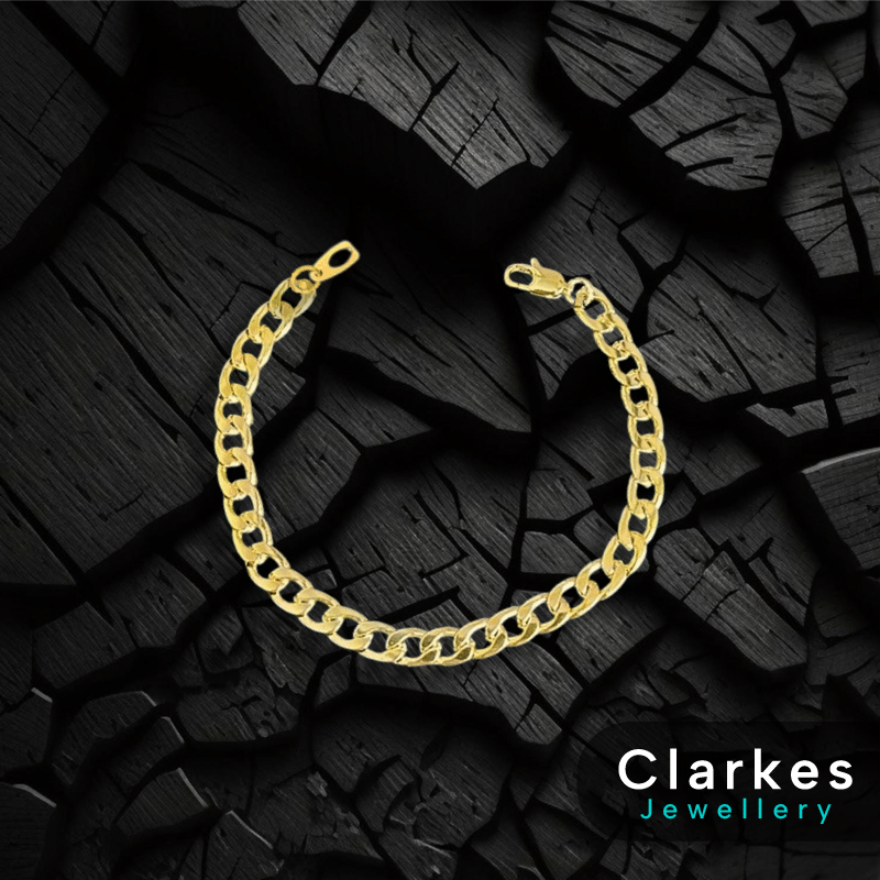 18ct Gold Italian Curb Cuban Chain 24” + Bracelet 9" 6mm - Image 2