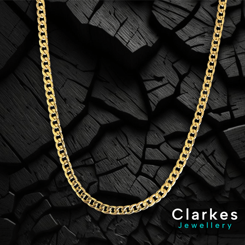 18ct Gold Italian Curb Cuban Chain 24” + Bracelet 9" 6mm - Image 4