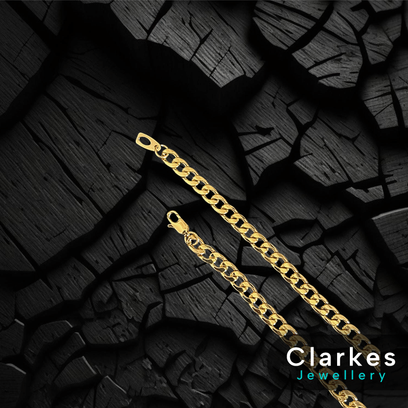 18ct Gold Italian Curb Cuban Chain 24” + Bracelet 9" 6mm - Image 6