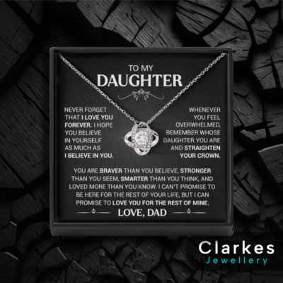 925 Silver Ladies Necklace Gift Box For Daughter With Words
