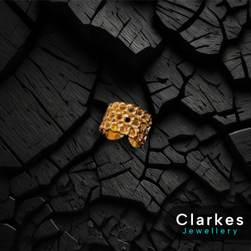 9ct Gold Plated Adjustable Keeper Style Ring - Image 2