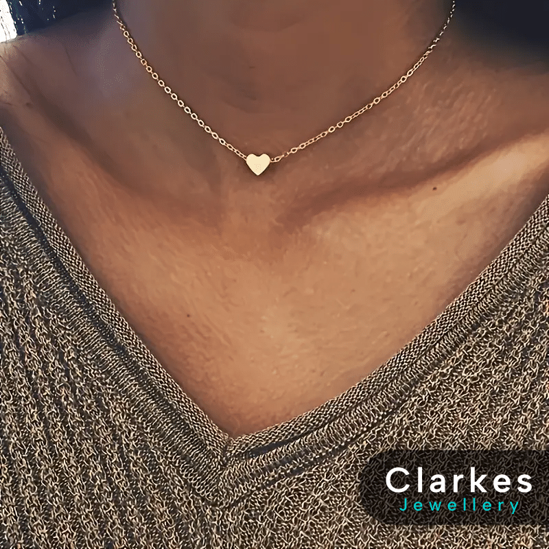 Simplistic Ladies 9ct Gold Filled Heart Pendant Necklace