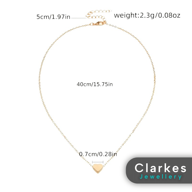 Simplistic Ladies 9ct Gold Filled Heart Pendant Necklace - Image 2