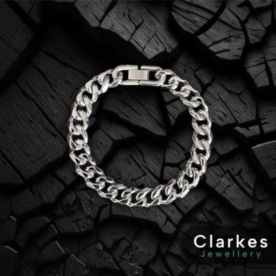 Men's Italian Cuban Link Bracelet 10mm - 21cm - 316 Stainless Steel