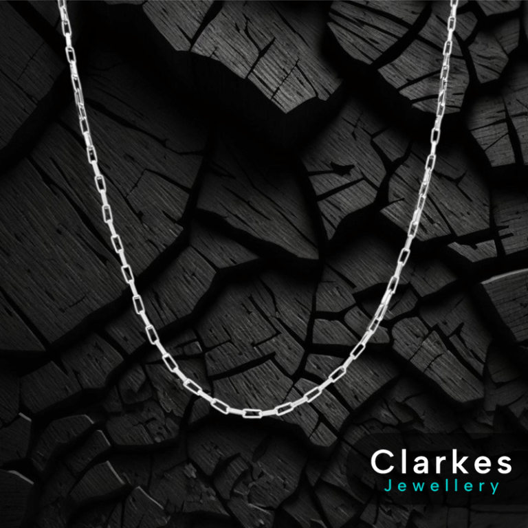 Ladies 316 Stainless Steel Paperclip Link Necklace 45cm