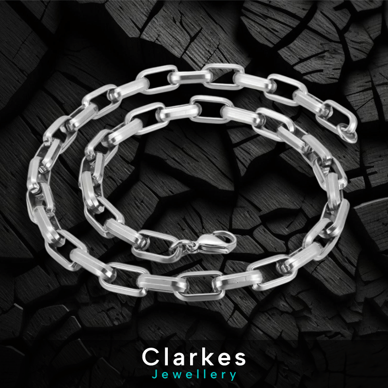 Vintage Stainless Cuban Style Link 9mm Men's Chunky Chain - Silver - Image 2